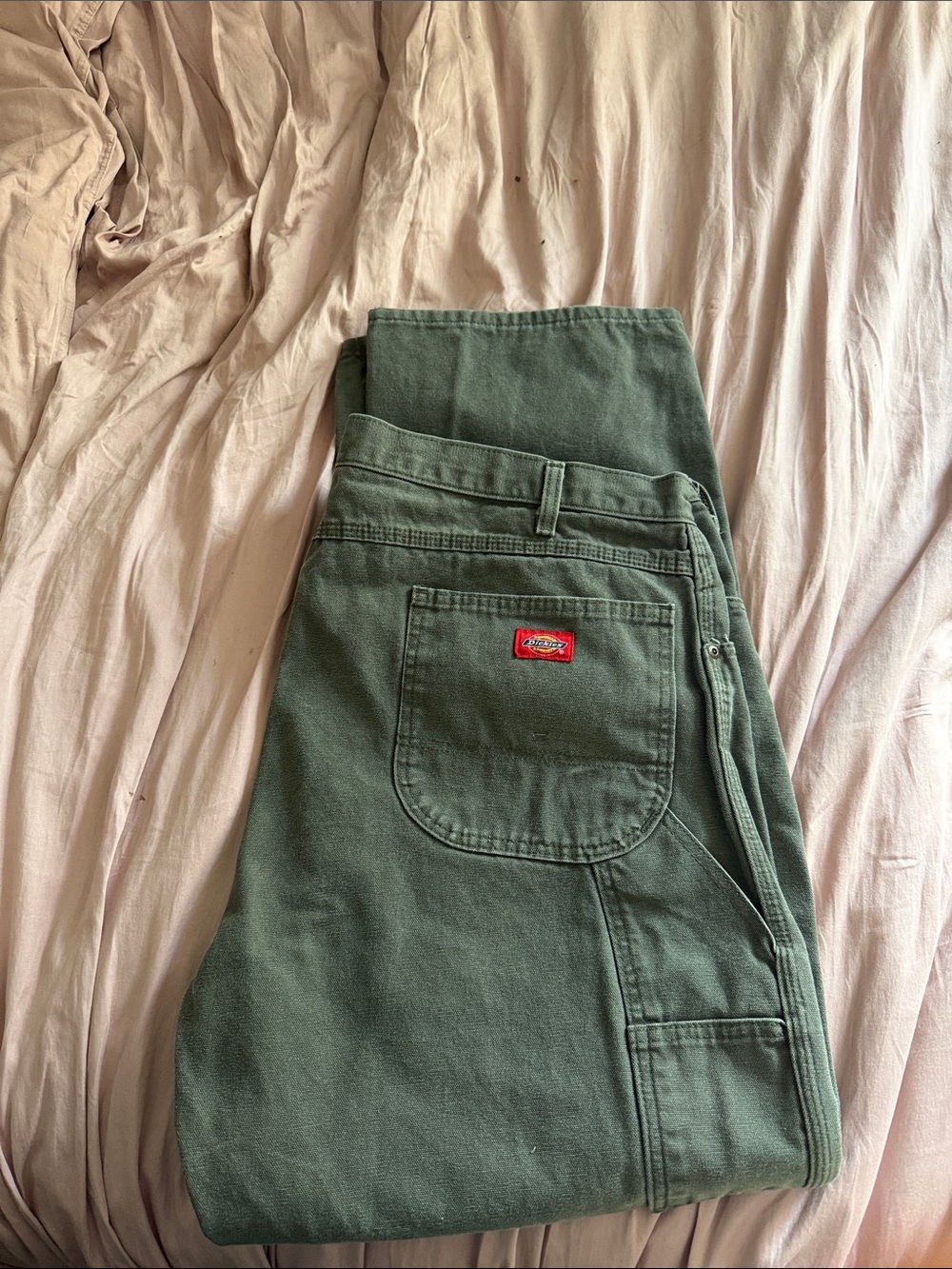 Dickies Men’s Olive Green Relaxed Carpenter Jeans